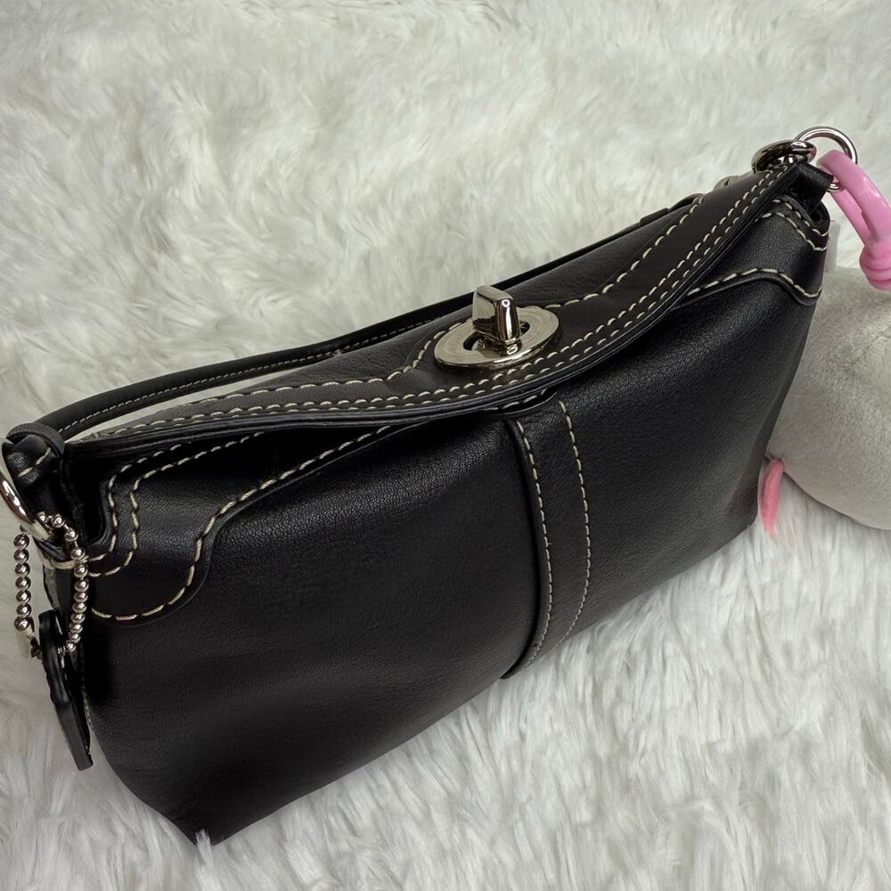 y2k COACH Black Signature Canvas Mini Purse Wristlet - Picture 4 of 11
